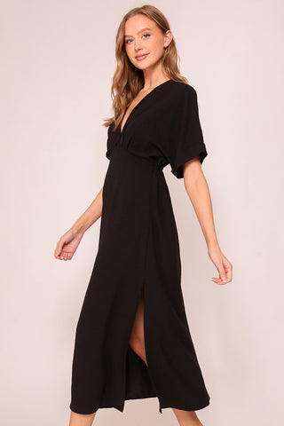 Black Airy Midi Dress