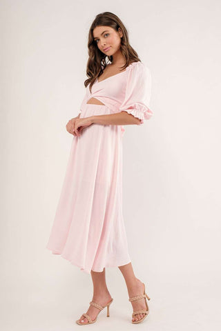 Light Pink Cutout Maxi Dress