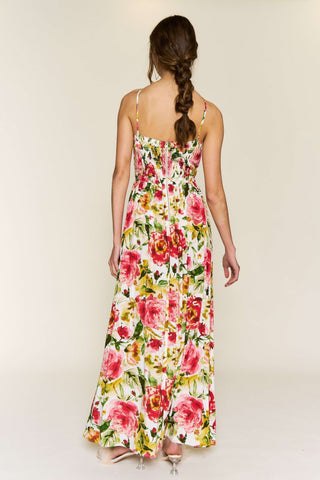 Red Floral Red Floral Sleeveless Maxi Dress