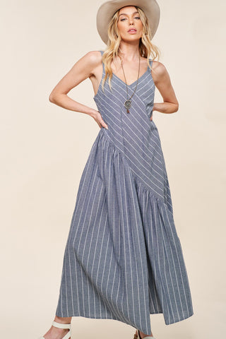 Denim Relaxed Wide-Leg Jumpsuit