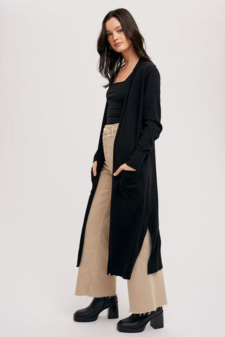 Black Long Cardigan