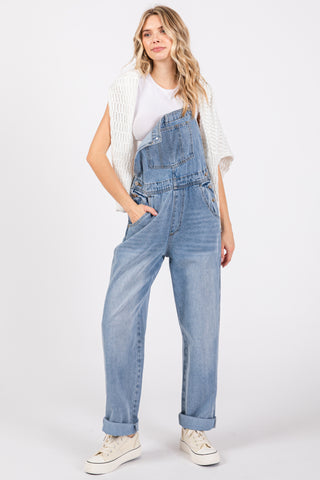 Blue Denim Front Pocket Overall