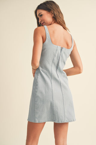 Denim Stretched Cotton Dress