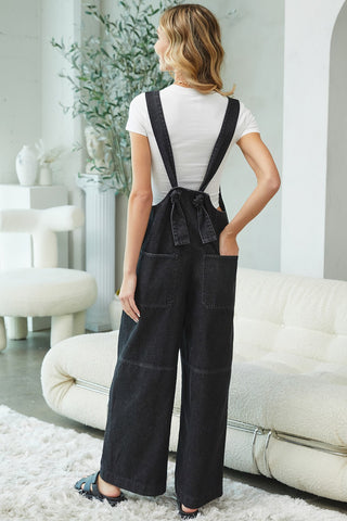 Vintage Black Denim Jumpsuit